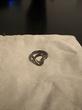 James Avery Silver Open Heart Ring